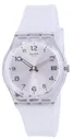 Swatch Silverblush Серебряный циферблат силиконовый ремешок Кварцевые мужские часы GM416C