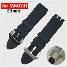 23 мм Резиновый Ремешок для часов Swatch for YOS440 413 424 440 447 Мягкий Силиконовый Ремешок Для Часов Водонепроницаемый Выпуклый Интерфейс Мужской Браслет 23*26 мм