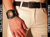 БРАСЛЕТ " SWATCH " ( НАТУРАЛЬНАЯ КОЖА )