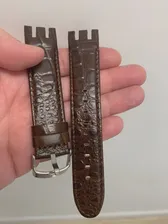 🛍 Ремешок из натуральной кожи высокого качества для часов Swatch YRS403 412 402G, ремешок для часов 21 мм, мужской ремешок для часов с изогнутым концом, браслет для часов