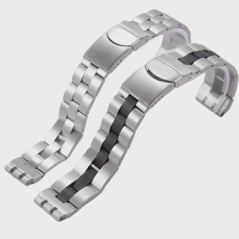 Ремешок для часов Swatch YCS YAS YGS IRONY, серебристый металлический браслет из нержавеющей стали для мужских и женских часов, аксессуары для часов (art.: 3920b45f886cc)-4