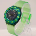 1990 Swatch Scuba SDN100 Blue Moon Watch | Green Swatch Watch